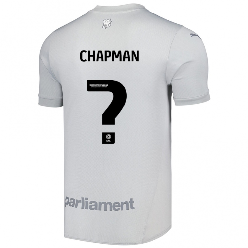 Kandiny Niño Camiseta Theo Chapman #0 Gris Plata 2ª Equipación 2024/25 La Camisa Chile