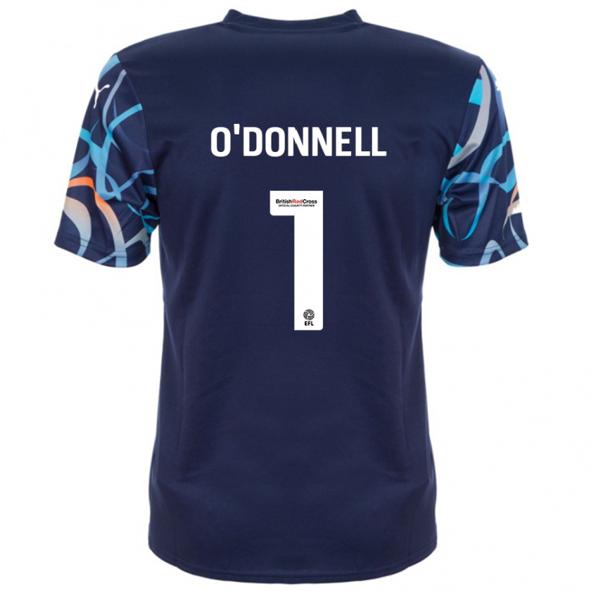 Kandiny Niño Camiseta Richard O'donnell #1 Azul Marino 2ª Equipación 2024/25 La Camisa Chile