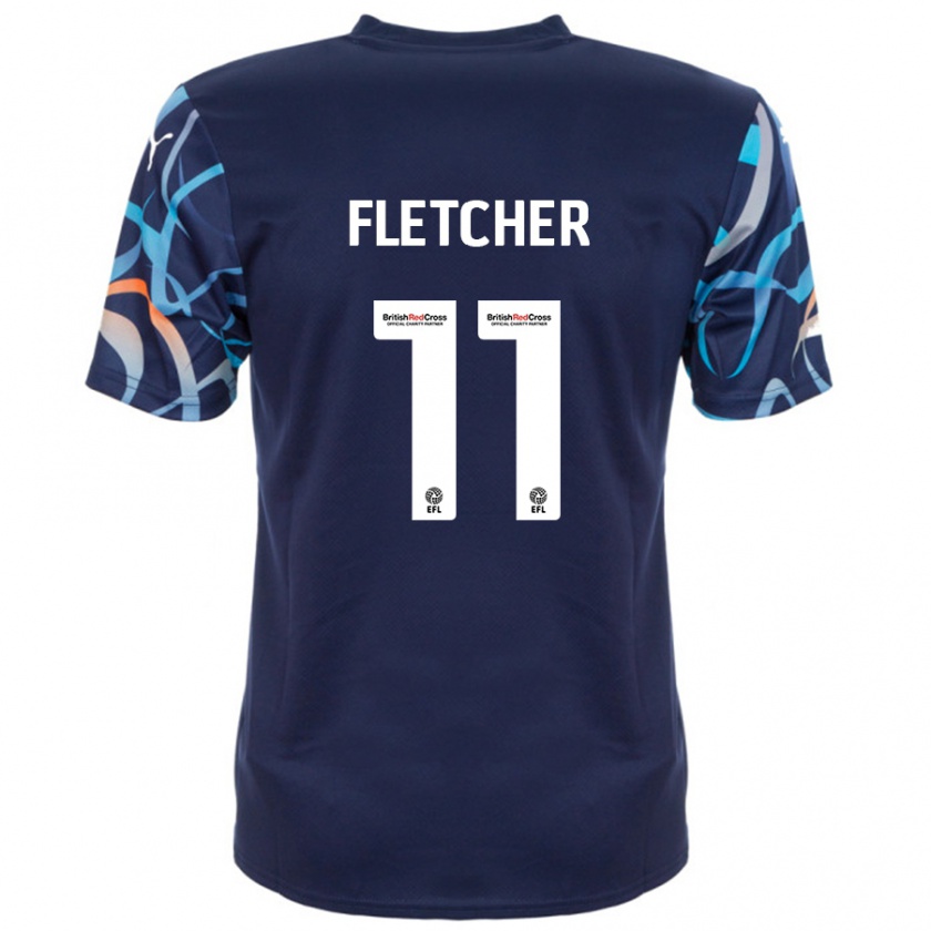 Kandiny Niño Camiseta Ashley Fletcher #11 Azul Marino 2ª Equipación 2024/25 La Camisa Chile