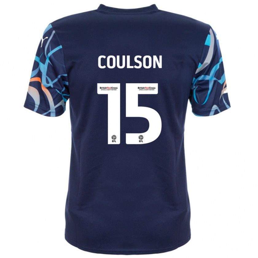 Kandiny Niño Camiseta Hayden Coulson #15 Azul Marino 2ª Equipación 2024/25 La Camisa Chile