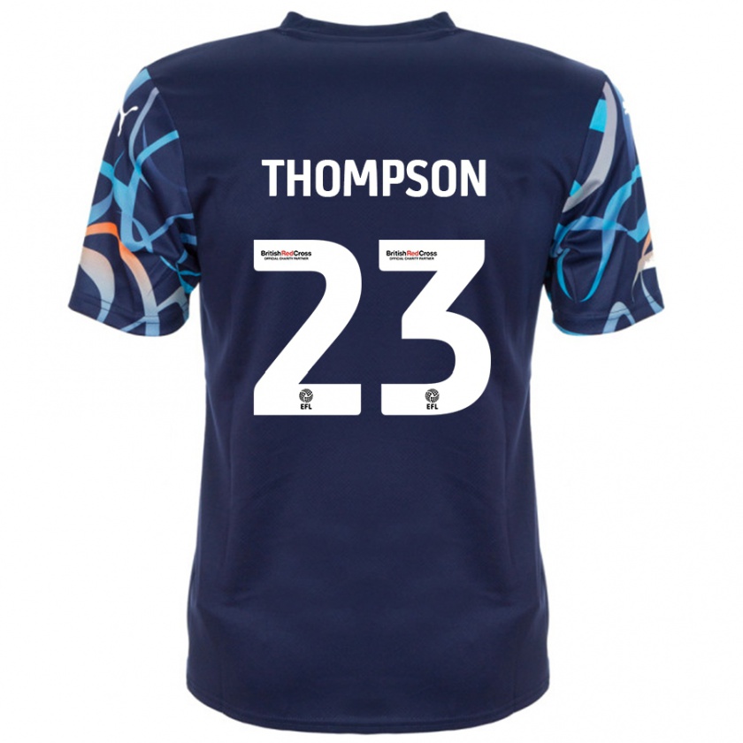 Kandiny Niño Camiseta Dominic Thompson #23 Azul Marino 2ª Equipación 2024/25 La Camisa Chile