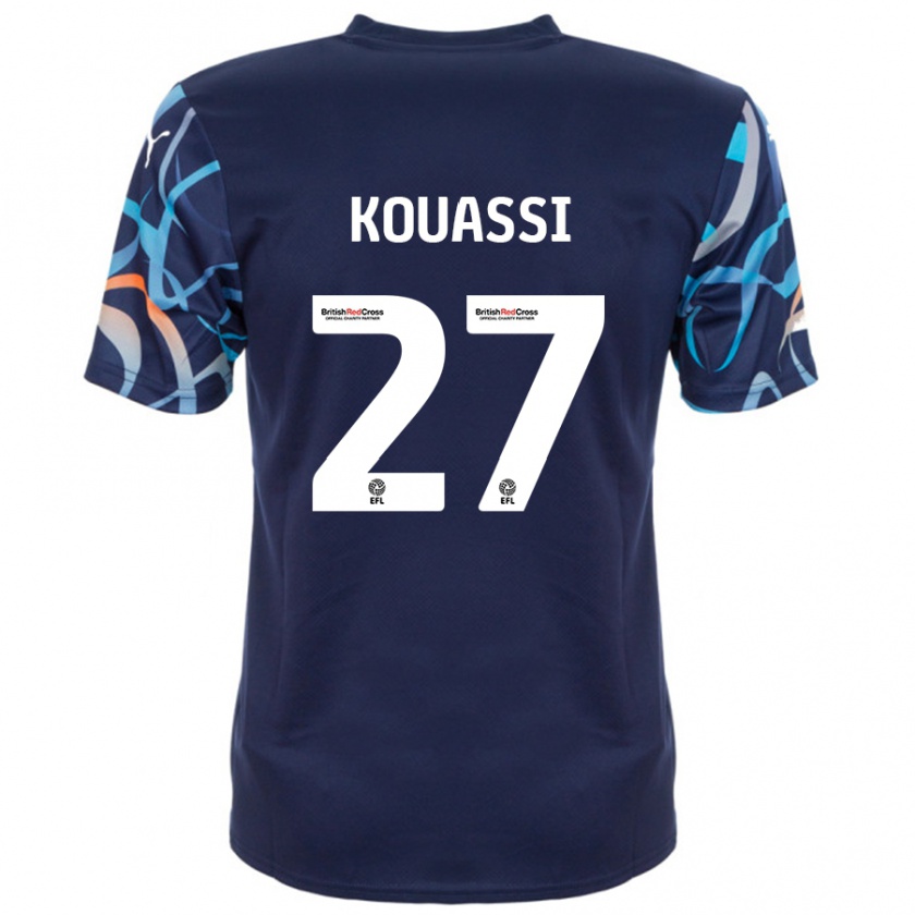 Kandiny Niño Camiseta Kylian Kouassi #27 Azul Marino 2ª Equipación 2024/25 La Camisa Chile