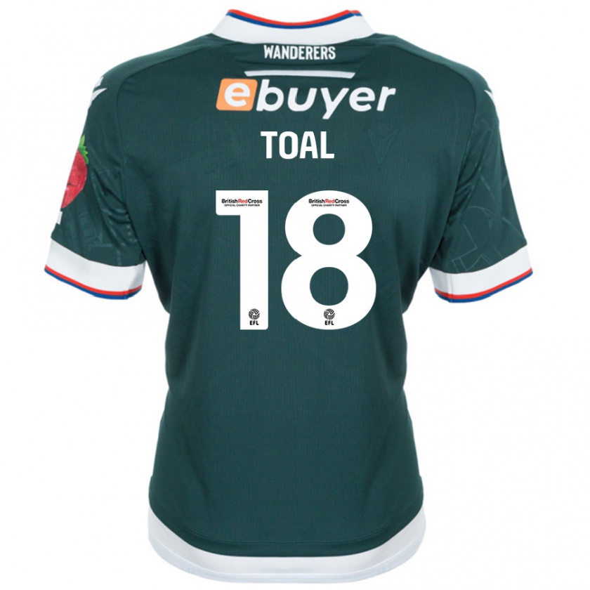 Kandiny Niño Camiseta Eoin Toal #18 Verde Oscuro 2ª Equipación 2024/25 La Camisa Chile