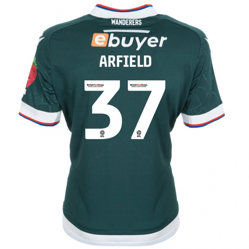 Kandiny Niño Camiseta Scott Arfield #37 Verde Oscuro 2ª Equipación 2024/25 La Camisa Chile