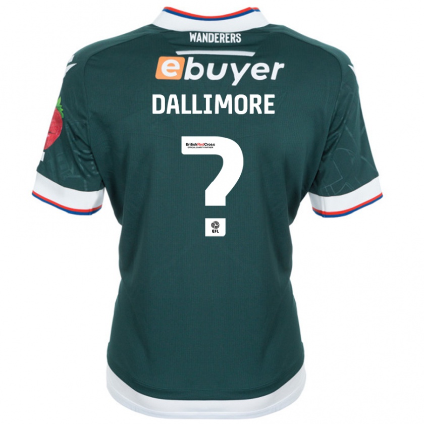 Kandiny Niño Camiseta Jack Dallimore #0 Verde Oscuro 2ª Equipación 2024/25 La Camisa Chile