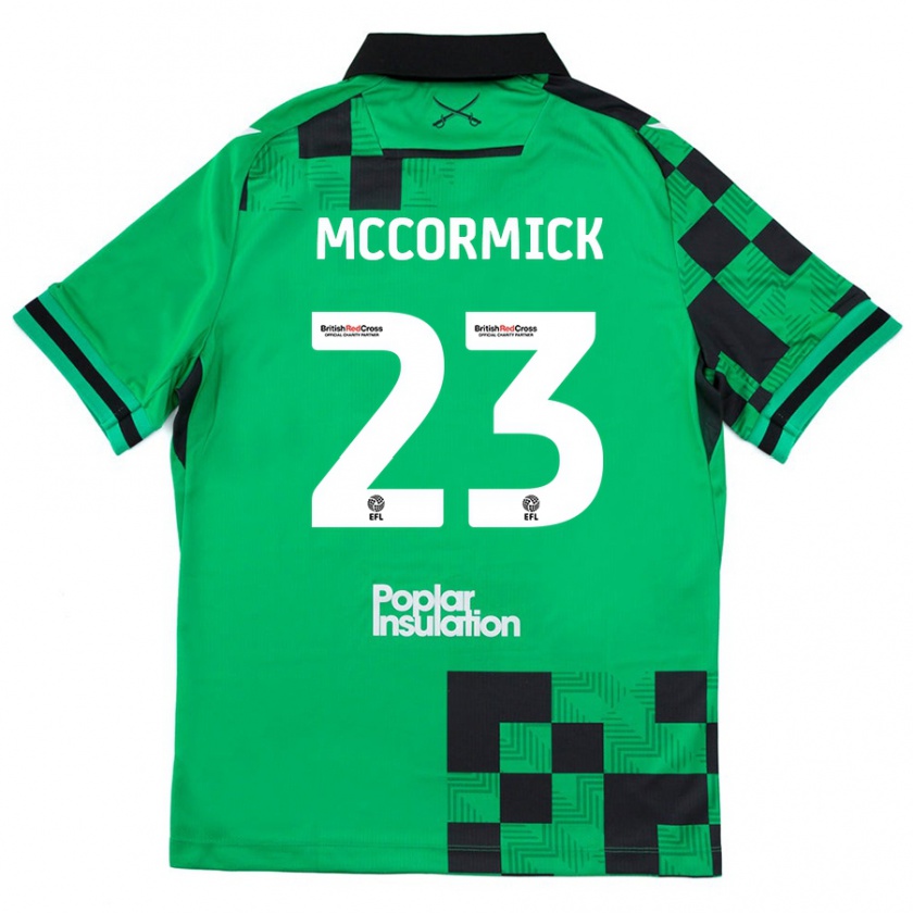 Kandiny Niño Camiseta Luke Mccormick #23 Verde Negro 2ª Equipación 2024/25 La Camisa Chile