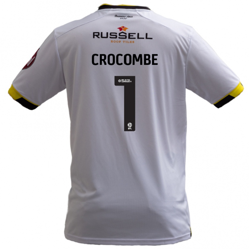 Kandiny Niño Camiseta Max Crocombe #1 Blanco 2ª Equipación 2024/25 La Camisa Chile