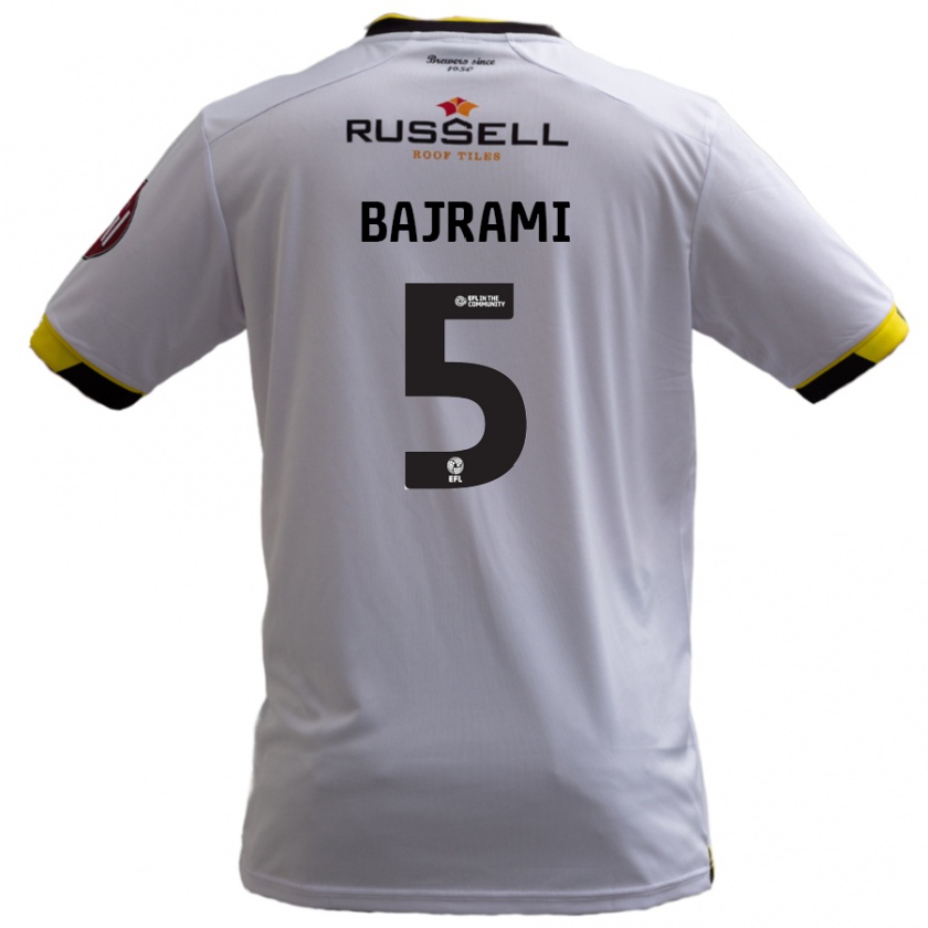 Kandiny Niño Camiseta Geraldo Bajrami #5 Blanco 2ª Equipación 2024/25 La Camisa Chile