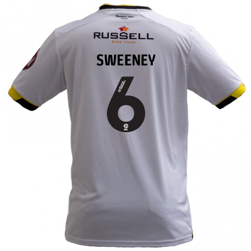 Kandiny Niño Camiseta Ryan Sweeney #6 Blanco 2ª Equipación 2024/25 La Camisa Chile