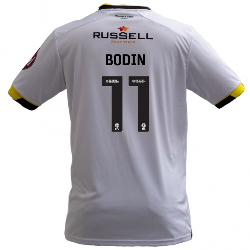 Kandiny Niño Camiseta Billy Bodin #11 Blanco 2ª Equipación 2024/25 La Camisa Chile