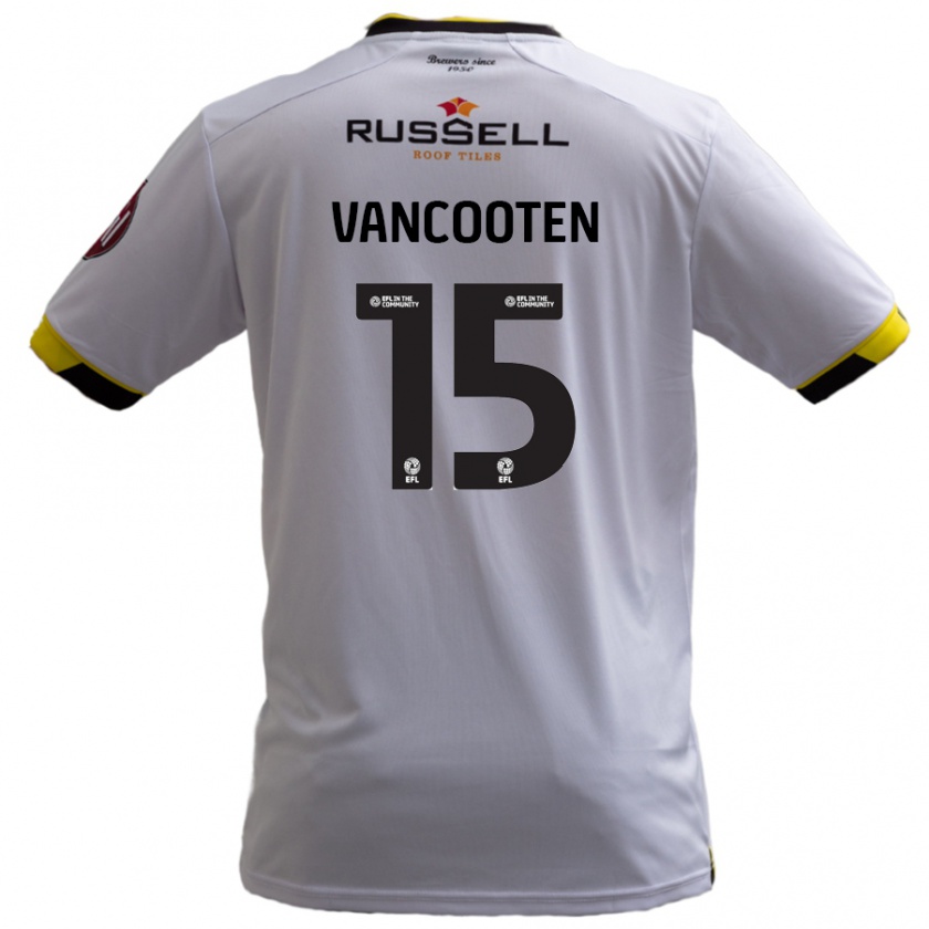 Kandiny Niño Camiseta Terence Vancooten #15 Blanco 2ª Equipación 2024/25 La Camisa Chile