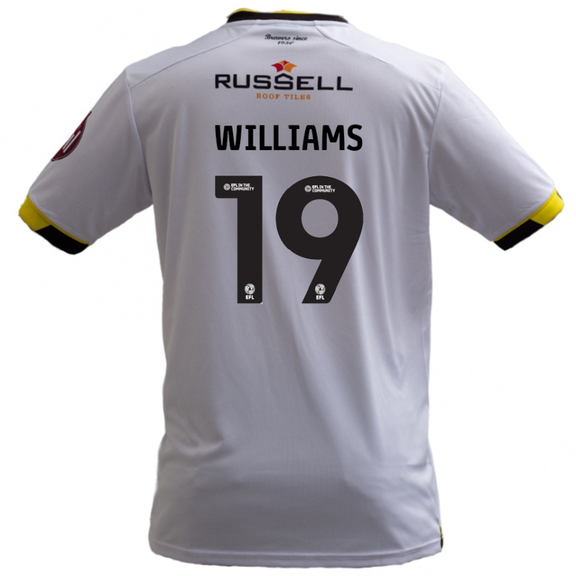 Kandiny Niño Camiseta Dylan Williams #19 Blanco 2ª Equipación 2024/25 La Camisa Chile