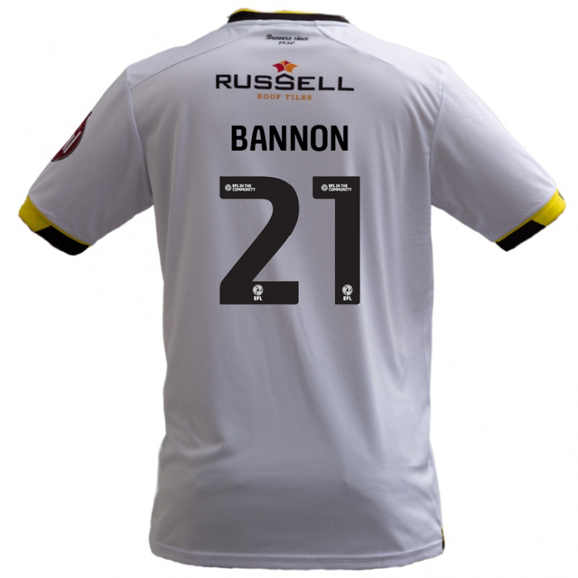 Kandiny Niño Camiseta Alex Bannon #21 Blanco 2ª Equipación 2024/25 La Camisa Chile