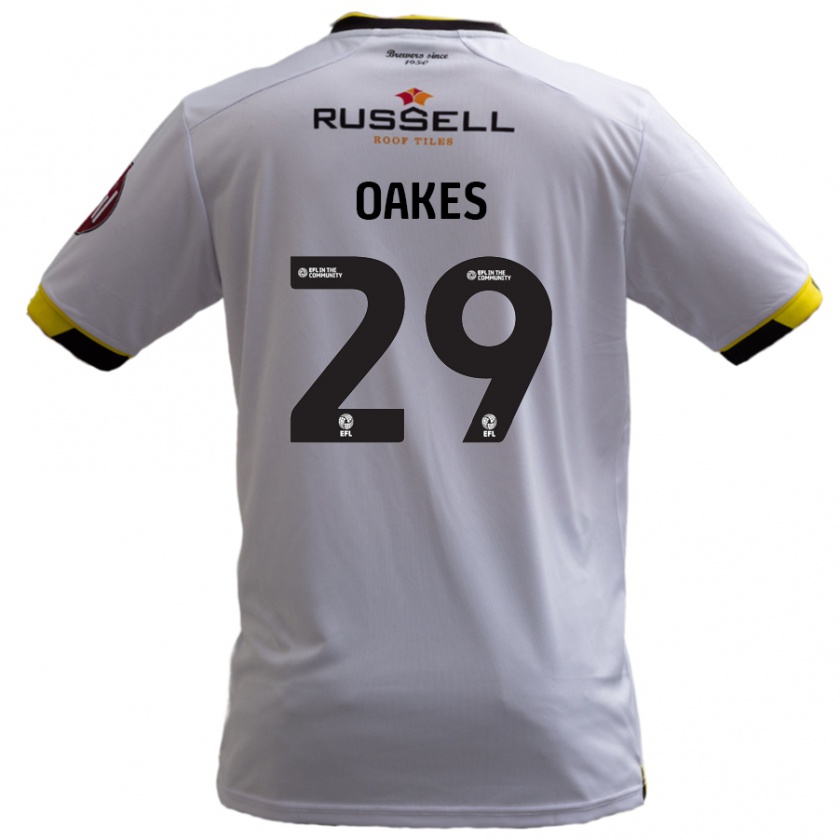 Kandiny Niño Camiseta Toby Oakes #29 Blanco 2ª Equipación 2024/25 La Camisa Chile