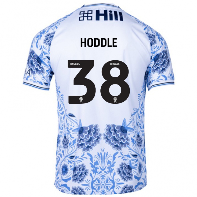 Kandiny Niño Camiseta George Hoddle #38 Blanco Azul 2ª Equipación 2024/25 La Camisa Chile