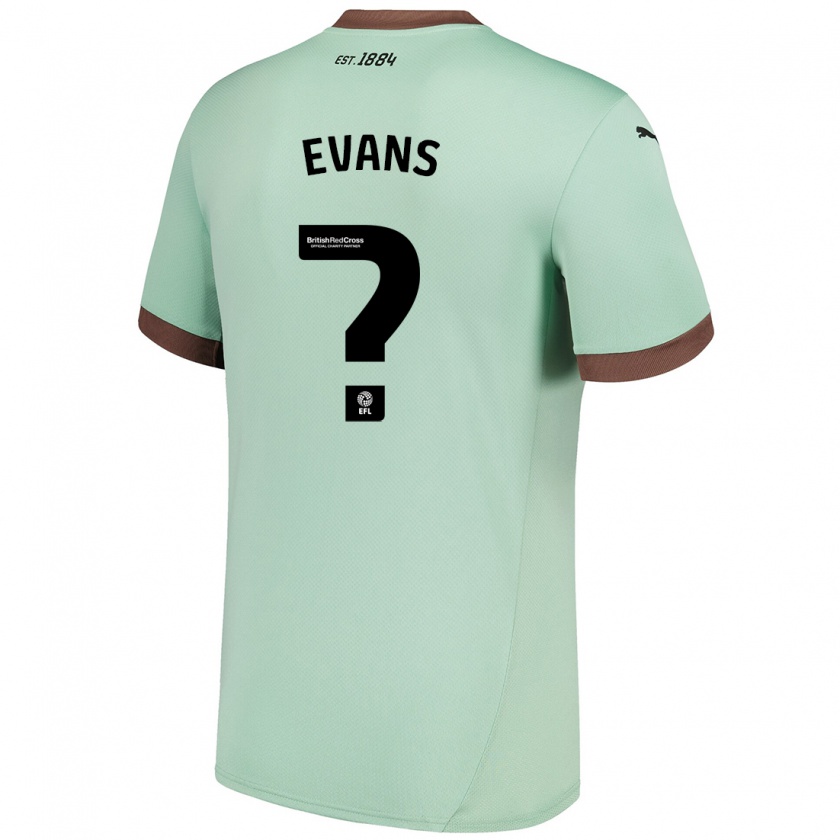 Kandiny Niño Camiseta Harry Evans #0 Verde Pálido 2ª Equipación 2024/25 La Camisa Chile