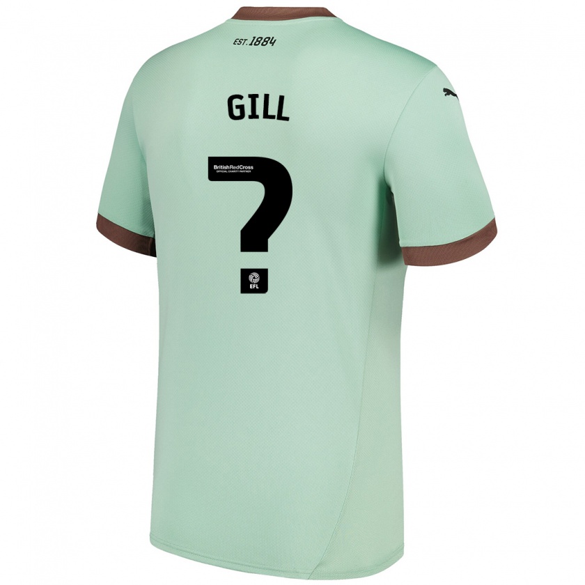 Kandiny Niño Camiseta Tristan Gill #0 Verde Pálido 2ª Equipación 2024/25 La Camisa Chile