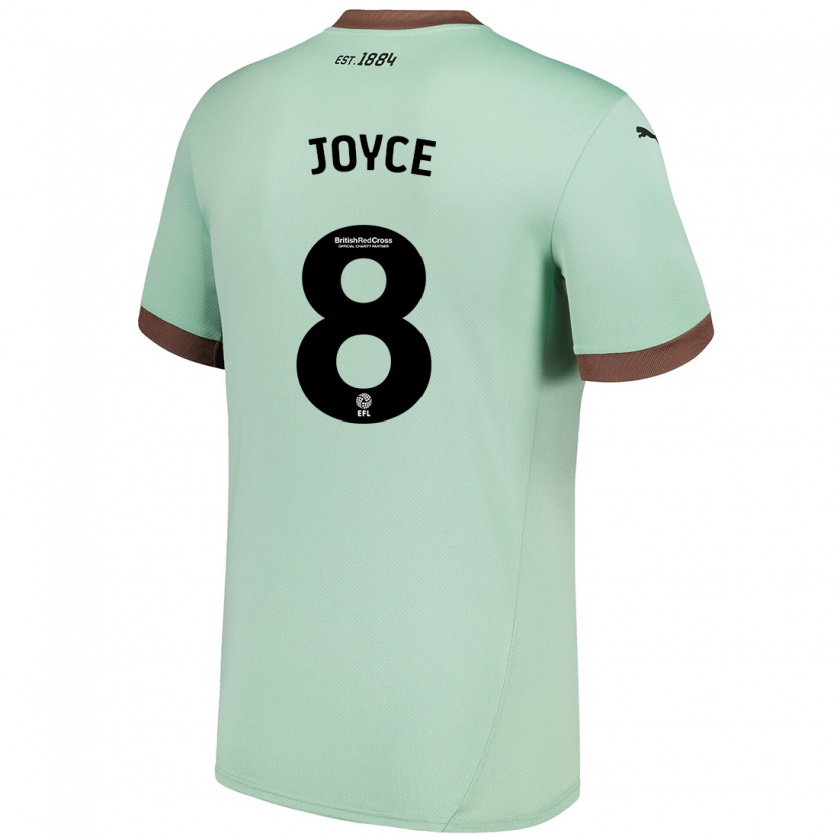 Kandiny Niño Camiseta Emily Joyce #8 Verde Pálido 2ª Equipación 2024/25 La Camisa Chile