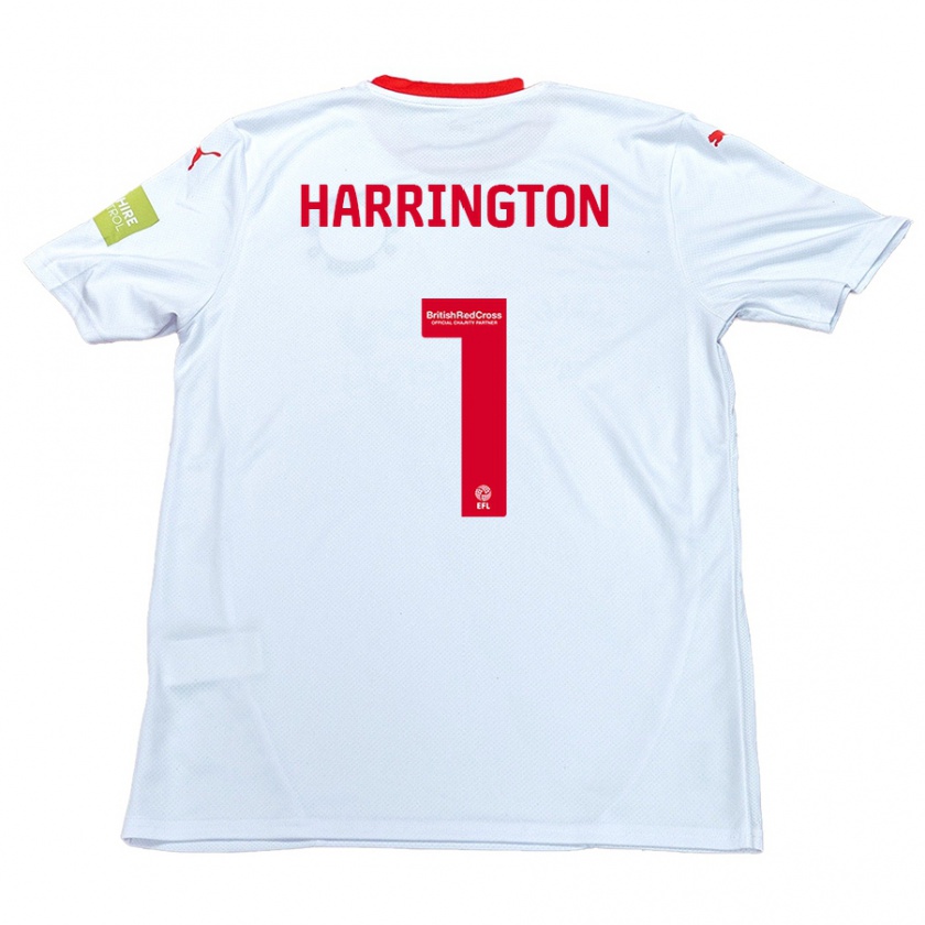 Kandiny Niño Camiseta David Harrington #1 Blanco 2ª Equipación 2024/25 La Camisa Chile