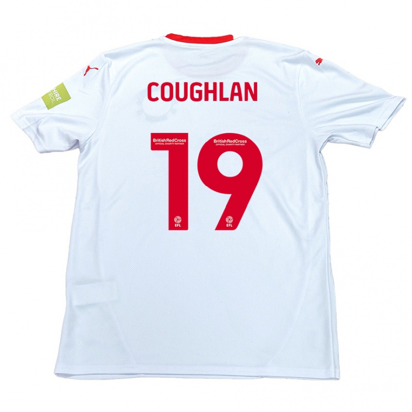 Kandiny Niño Camiseta Ronan Coughlan #19 Blanco 2ª Equipación 2024/25 La Camisa Chile