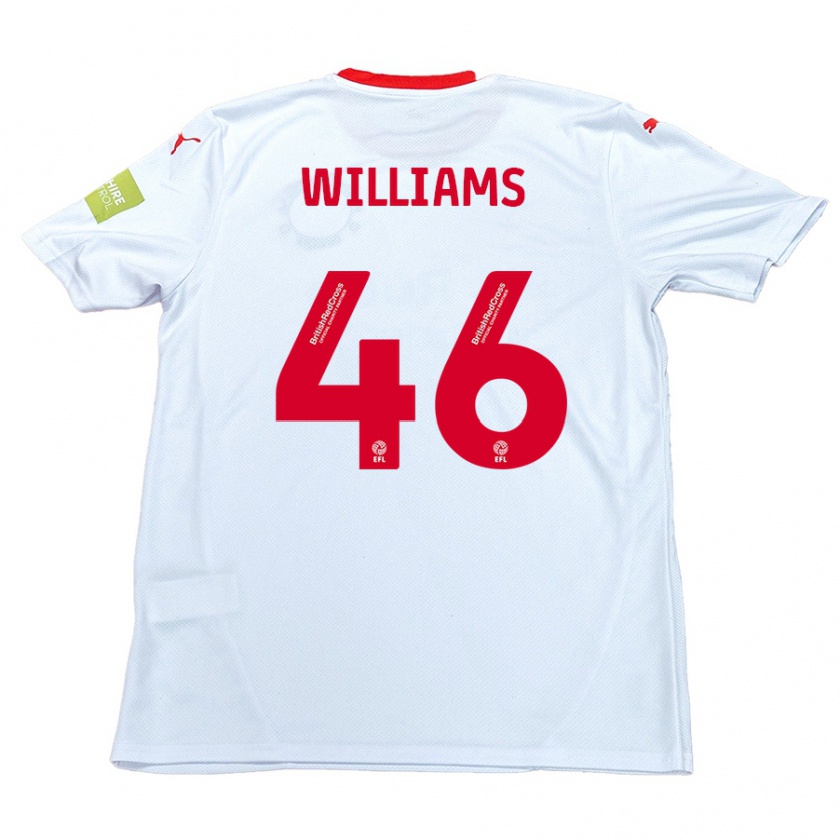 Kandiny Niño Camiseta Theo Williams #46 Blanco 2ª Equipación 2024/25 La Camisa Chile