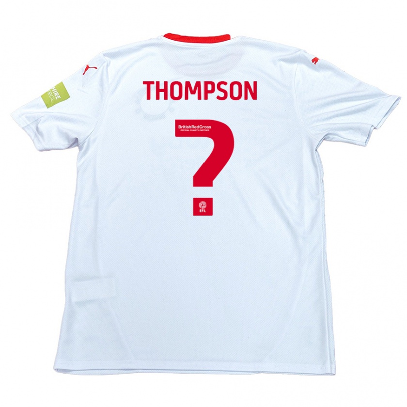 Kandiny Niño Camiseta Leo Thompson #0 Blanco 2ª Equipación 2024/25 La Camisa Chile