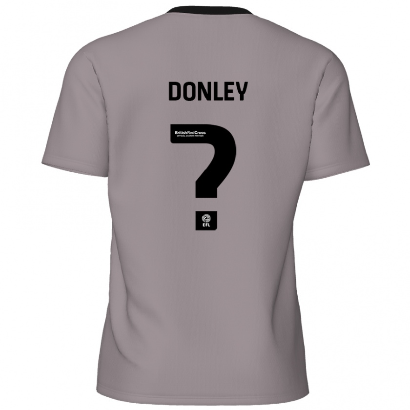 Kandiny Niño Camiseta Jamie Donley #0 Gris 2ª Equipación 2024/25 La Camisa Chile