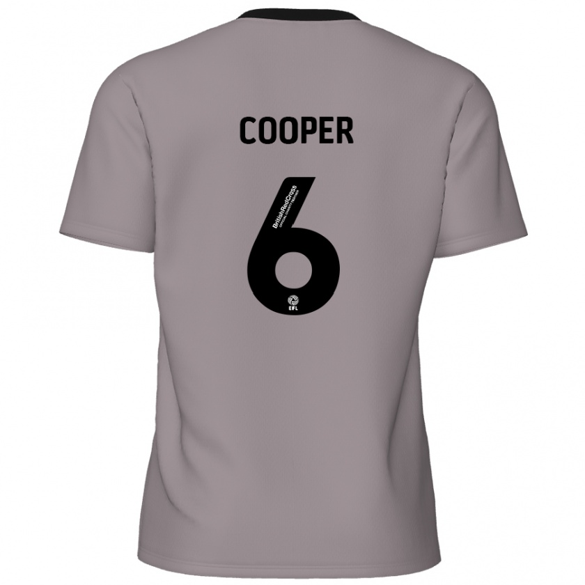 Kandiny Niño Camiseta Brandon Cooper #6 Gris 2ª Equipación 2024/25 La Camisa Chile