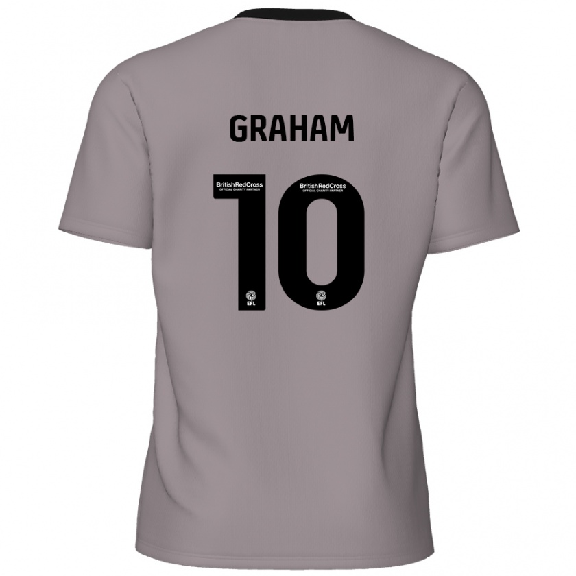 Kandiny Niño Camiseta Jordan Graham #10 Gris 2ª Equipación 2024/25 La Camisa Chile