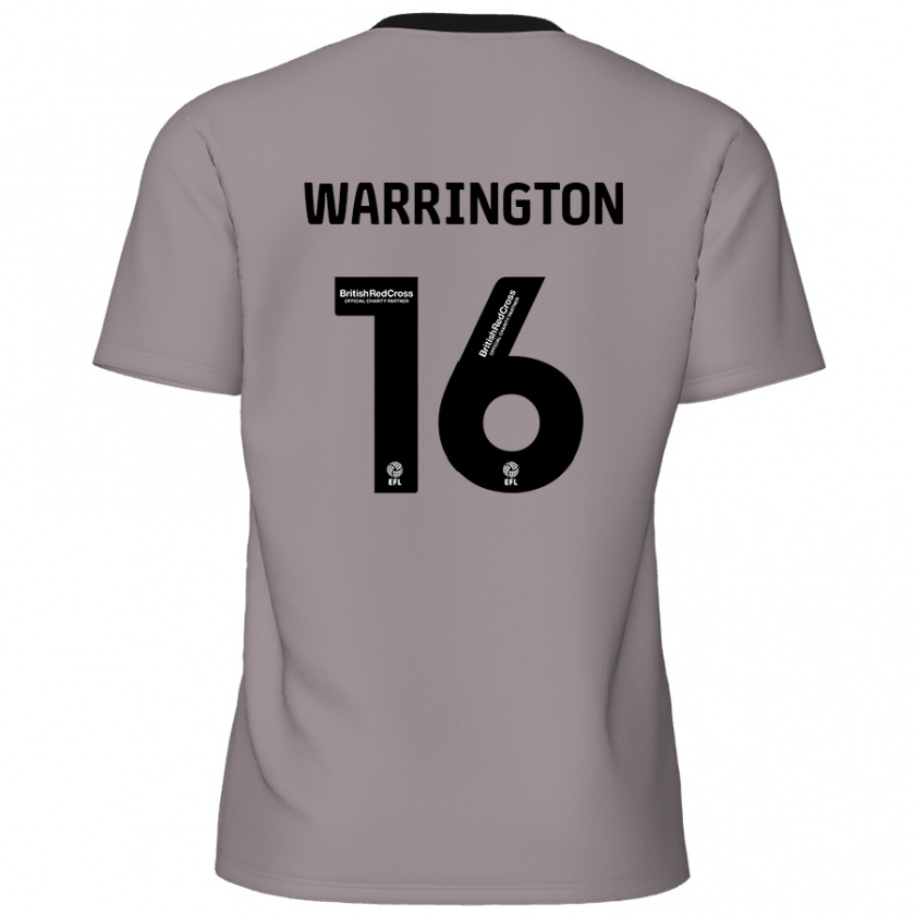 Kandiny Niño Camiseta Lewis Warrington #16 Gris 2ª Equipación 2024/25 La Camisa Chile