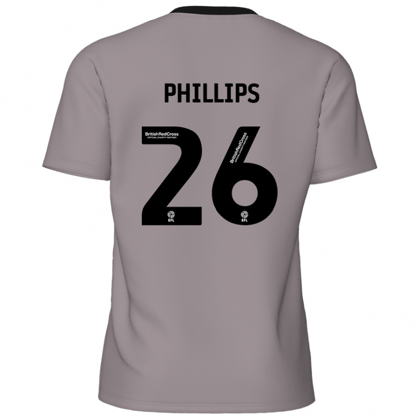 Kandiny Niño Camiseta Noah Phillips #26 Gris 2ª Equipación 2024/25 La Camisa Chile