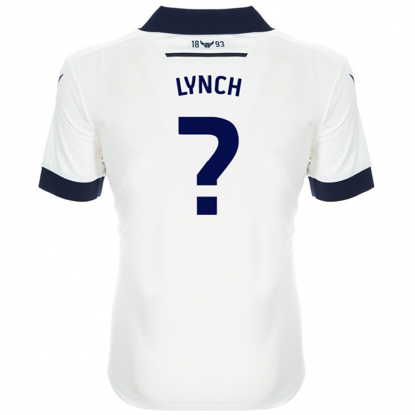 Kandiny Niño Camiseta Bobby Lynch #0 Blanco Azul Marino 2ª Equipación 2024/25 La Camisa Chile