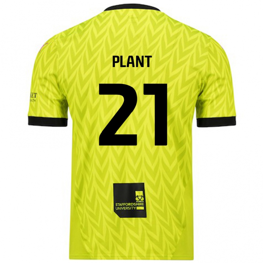 Kandiny Niño Camiseta James Plant #21 Verde Fluorescente 2ª Equipación 2024/25 La Camisa Chile