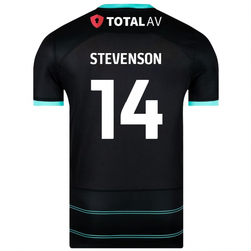 Kandiny Niño Camiseta Ben Stevenson #14 Negro 2ª Equipación 2024/25 La Camisa Chile