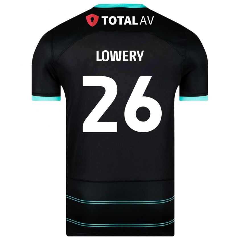 Kandiny Niño Camiseta Tom Lowery #26 Negro 2ª Equipación 2024/25 La Camisa Chile