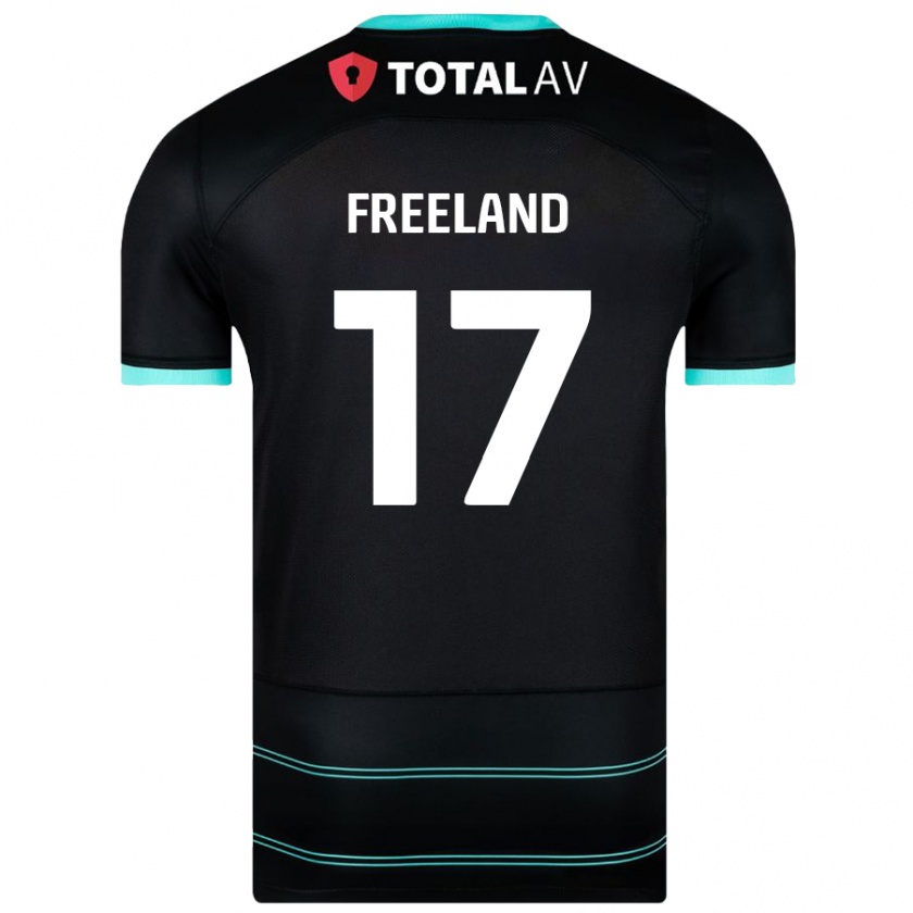 Kandiny Niño Camiseta Georgie Freeland #17 Negro 2ª Equipación 2024/25 La Camisa Chile