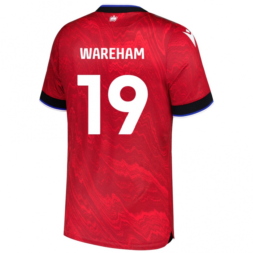 Kandiny Niño Camiseta Jayden Wareham #19 Rojo Negro 2ª Equipación 2024/25 La Camisa Chile