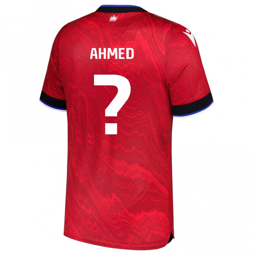 Kandiny Niño Camiseta Ashqar Ahmed #0 Rojo Negro 2ª Equipación 2024/25 La Camisa Chile