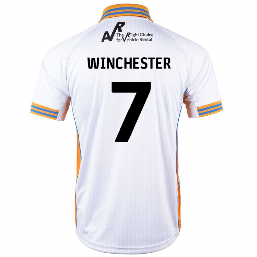 Kandiny Niño Camiseta Carl Winchester #7 Blanco 2ª Equipación 2024/25 La Camisa Chile