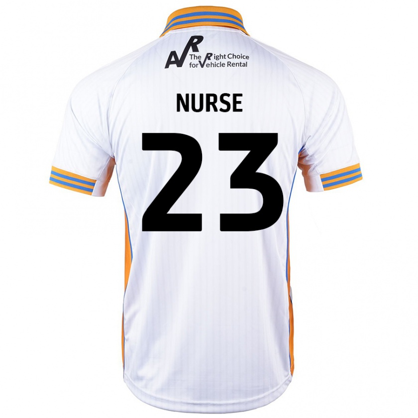 Kandiny Niño Camiseta George Nurse #23 Blanco 2ª Equipación 2024/25 La Camisa Chile