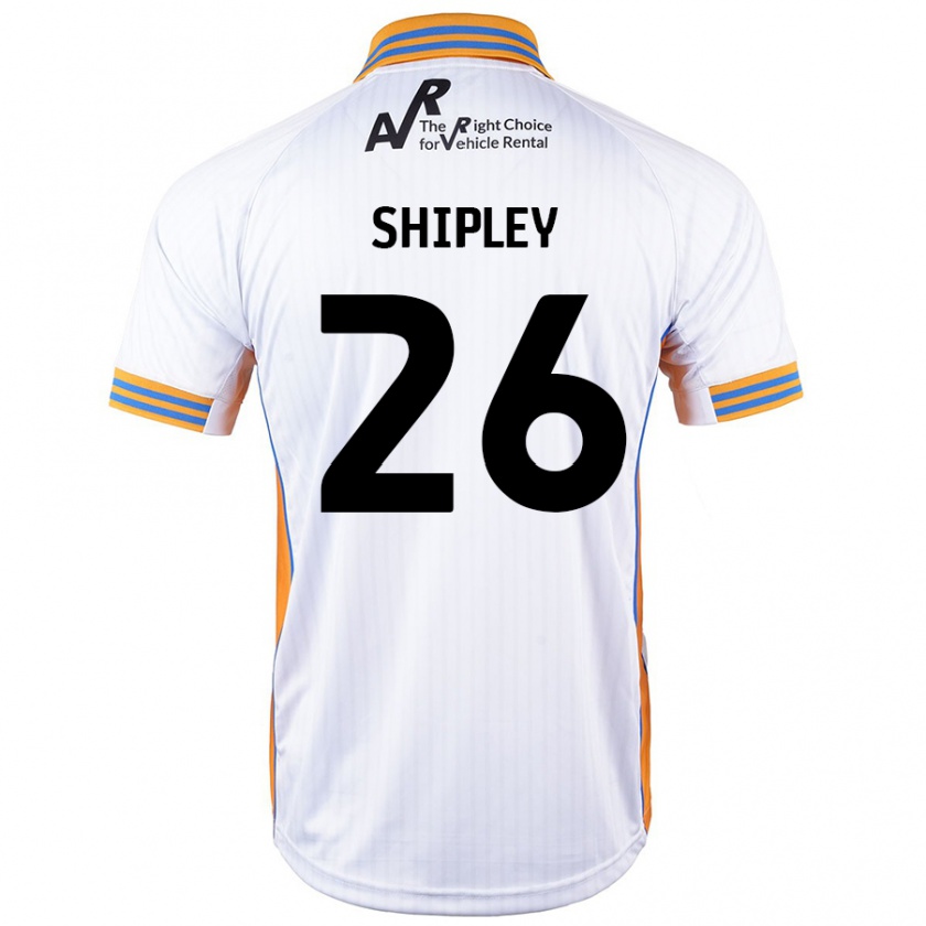 Kandiny Niño Camiseta Jordan Shipley #26 Blanco 2ª Equipación 2024/25 La Camisa Chile