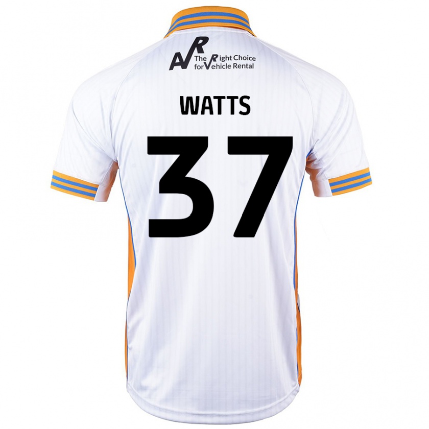 Kandiny Niño Camiseta Harvey Watts #37 Blanco 2ª Equipación 2024/25 La Camisa Chile