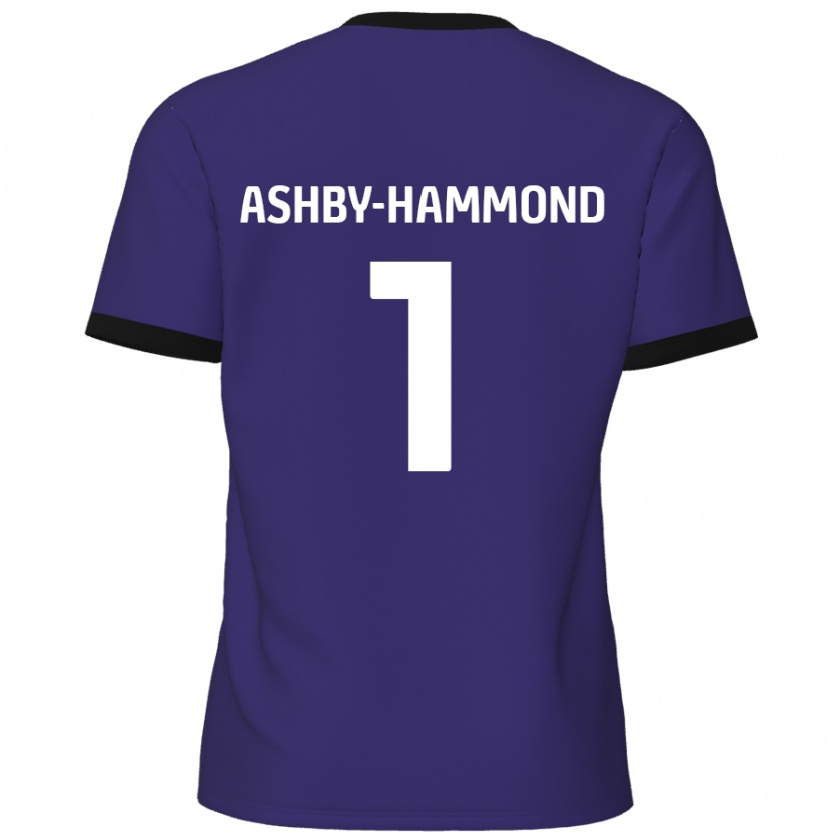 Kandiny Niño Camiseta Taye Ashby-Hammond #1 Púrpura 2ª Equipación 2024/25 La Camisa Chile