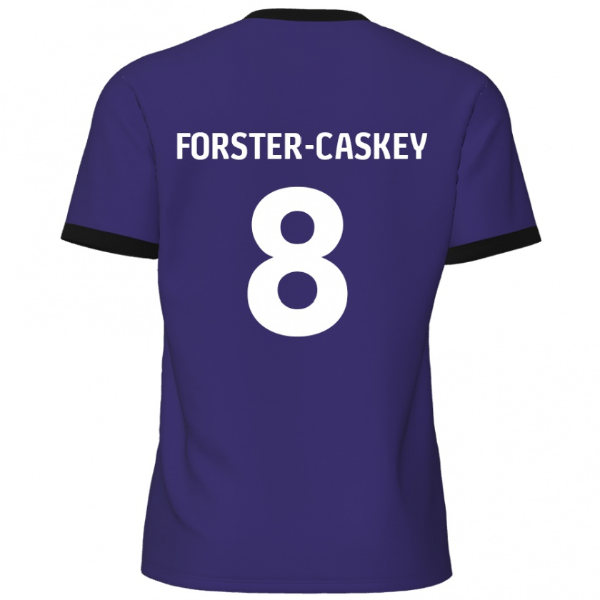 Kandiny Niño Camiseta Jake Forster-Caskey #8 Púrpura 2ª Equipación 2024/25 La Camisa Chile