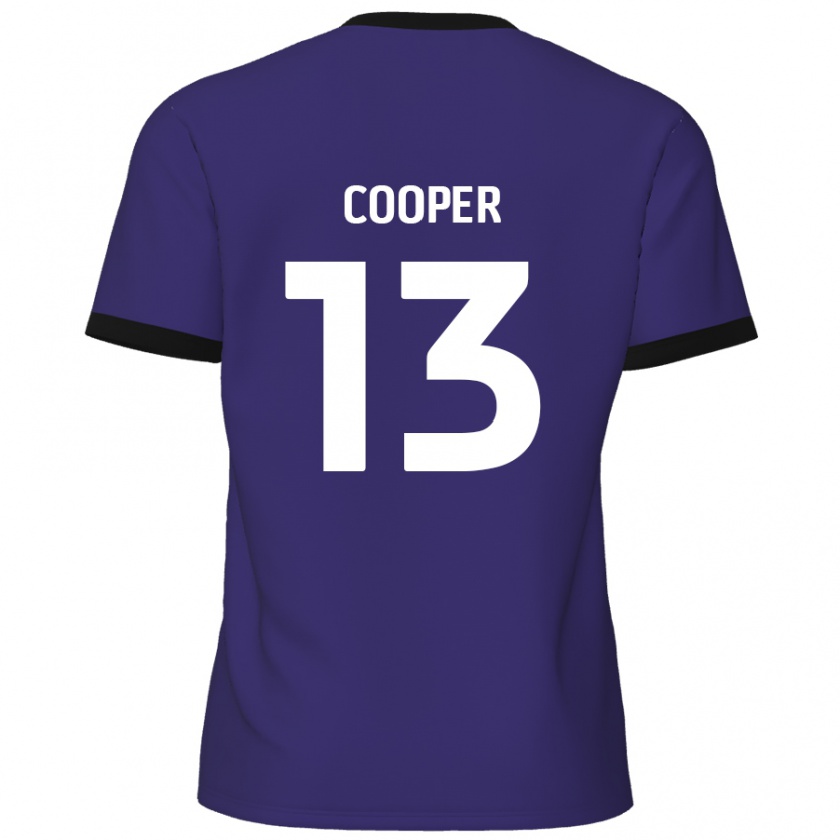 Kandiny Niño Camiseta Murphy Cooper #13 Púrpura 2ª Equipación 2024/25 La Camisa Chile