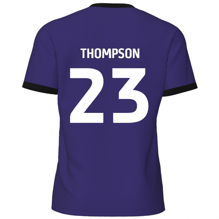 Kandiny Niño Camiseta Louis Thompson #23 Púrpura 2ª Equipación 2024/25 La Camisa Chile