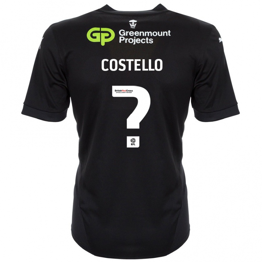 Kandiny Niño Camiseta Tom Costello #0 Negro 2ª Equipación 2024/25 La Camisa Chile