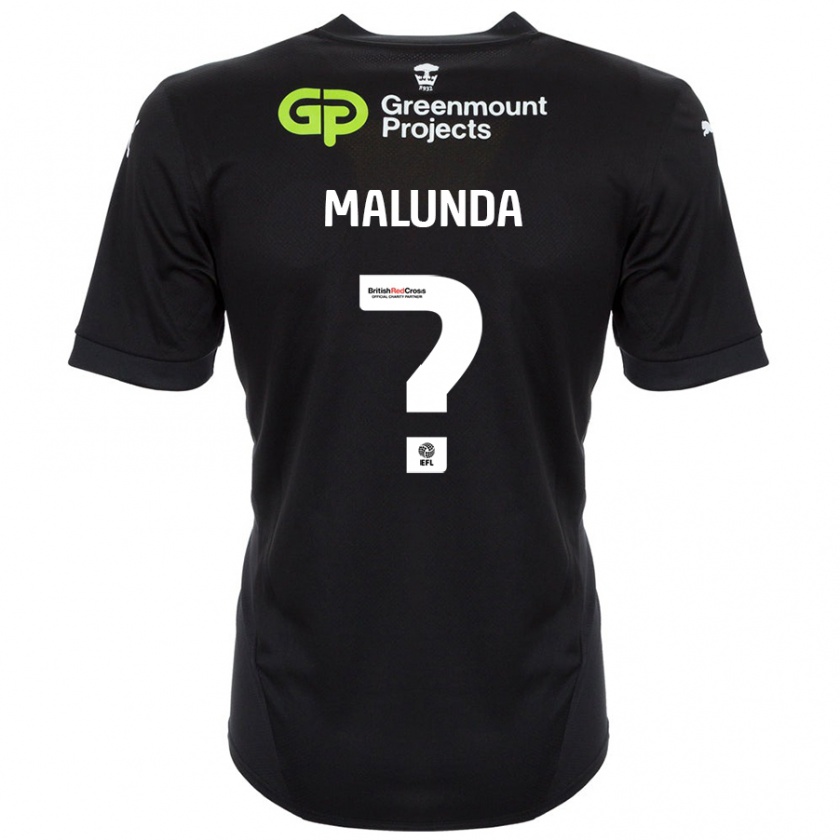 Kandiny Niño Camiseta Troy Malunda #0 Negro 2ª Equipación 2024/25 La Camisa Chile