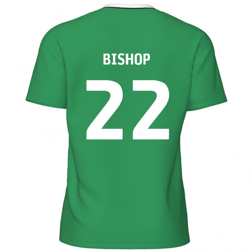 Kandiny Niño Camiseta Nathan Bishop #22 Verde Rayas Blancas 2ª Equipación 2024/25 La Camisa Chile