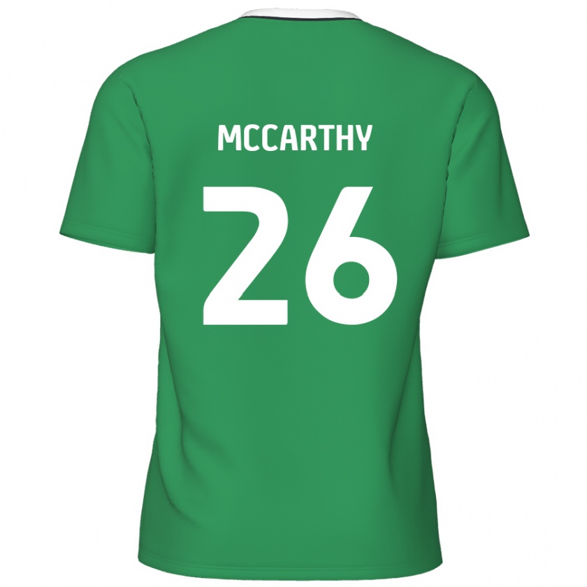 Kandiny Niño Camiseta Jason Mccarthy #26 Verde Rayas Blancas 2ª Equipación 2024/25 La Camisa Chile